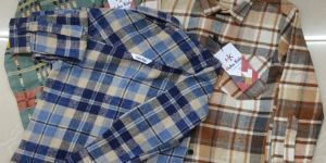 Kids Shirt Checks Brush Cotton