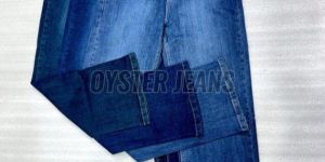 Blue Girls Straight Fit Cotton Jeans