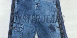 Boys Slub Denim Stretchable Cargo Jeans