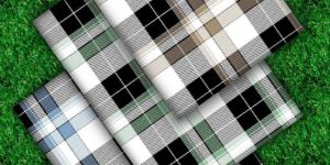 Check Cotton Shirting Fabric Cord