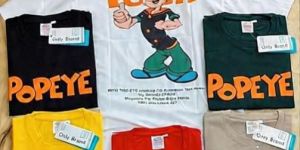 Mens Puff Print Down Shoulder T Shirt