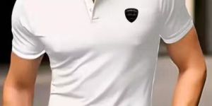 Mens Cotton White Polo T Shirt