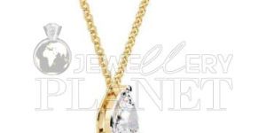 14K Gold Diamond Dangle Drop Necklace