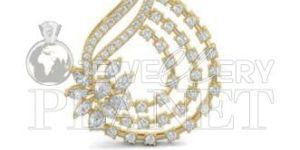 14k Gold Serenity Leaf Diamond Pendant Set