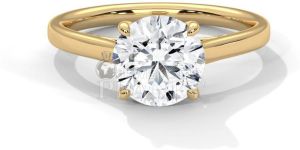 18k Gold Solitaire Diamond Ring