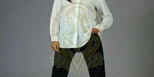 Ladies Plain White Linen Shirt