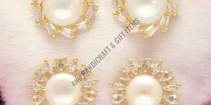 Brass Korean Pearl Earings