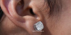 Cushion Cut Moissanite Earrings
