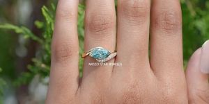 Marquise Cut Moissanite Ring