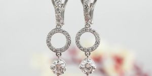 Round Cut Moissonite Diamond Earrings