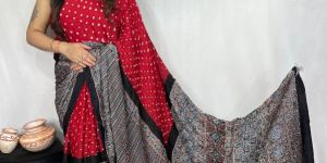 Ajrakh Saree