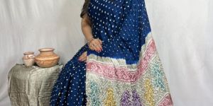 Bandhej Modal Silk Saree
