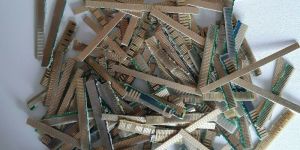 Trimmed Computers RAM Gold Fingers Scrap