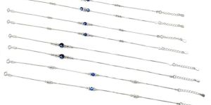 92.5 Silver Evil Eye Ball Payal Spc