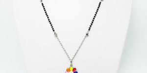 silver fancy ms enamel mangalsutra