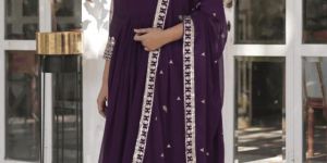 Women Anarkali Gown Dupatta Set