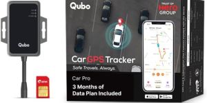 Qubo Wired Hidden GPS Tracker from Hero Group for Car AI Features on Qubo Go APP Live Tracking Anti-Theft Towing Alerts Accident Alerts