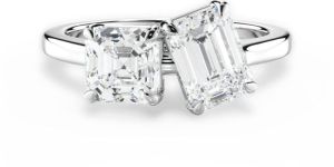 2 Carat Emerald Cut Toi Moi Engagement Ring For Women Ring