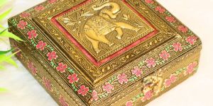 Wood Elephant Dry Fruits Box