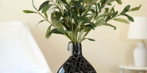 VA10091T Crackled Flower Vase