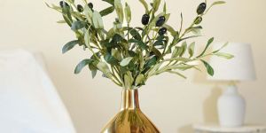 VA10094T Golden Flower Vase