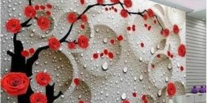 Vertical Sticker Bedroom Wallpaper