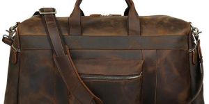 Brown Leather Travel Duffel