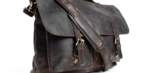 Dark Brown Leather Briefcase