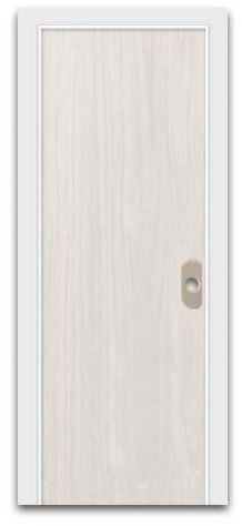 Hinged White PVC Flush Door
