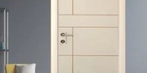 Laminated Beige PVC Bathroom Door