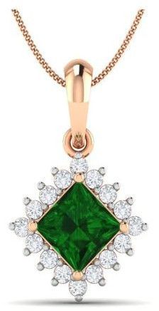 Emerald Diamond Pendant