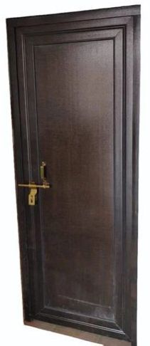 Matte Brown Plain PVC Bathroom Door