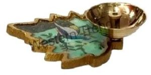 Brass Peacock Diya Stand