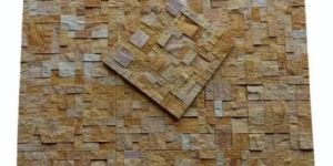 Teak Wood Stone Mosaic Tiles