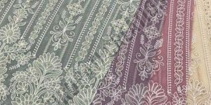 chikankari embroidery work viscose georgette fabric