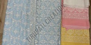 viscose georgette big unstitched suit fabric