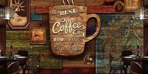 Coffee Text Graphic Wallpaper
