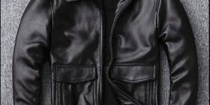 Mens Black Sheepskin Leather Jacket