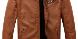 Mens European Style Leather Jacket