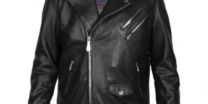 Mens Genuine Leather Biker Jacket