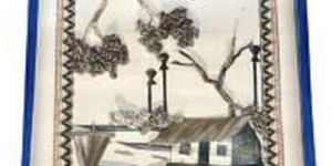 Handcrafted Jute & Natural Fiber Framed Art