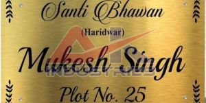 Golden Stainless Steel Name Plates