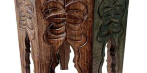 wood handicrafts wooden antique round handmade stool