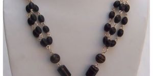 Black & Brown Glass Bead Beaded Necklaces