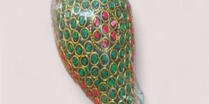 Multicoloured Brass Shankh