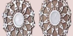 pure wood warli art inspired t light holder