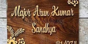 Brown Wooden Name Plates