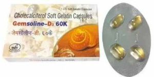 Gemsoline 60K Cholecalciferol Vitamin D3 Capsule