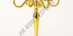 Classic 5 Arm Polished Golden Candelabra