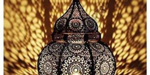 Filigree Black Tabletop Lantern